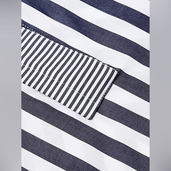 Piazza Sempione Dress Blue White Stripes Nautical Women’s Size 4 / IT 36 - Picture 9 of 11